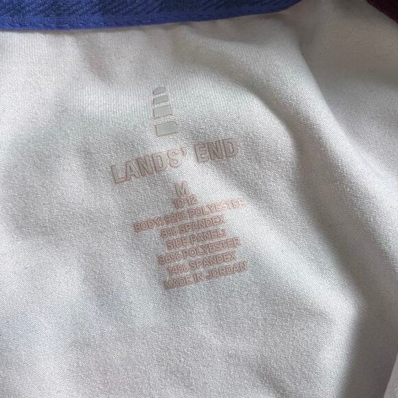 Lands' End Berry Striped Athletic Warm Up Pullover SZ Med - Picture 6 of 8